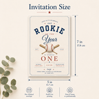 Rookie Of The Year First Birthday Invitation – Vintage