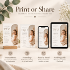 2nd Birthday Invitation - Beige