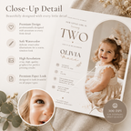2nd Birthday Invitation - Beige