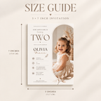 2nd Birthday Invitation - Beige
