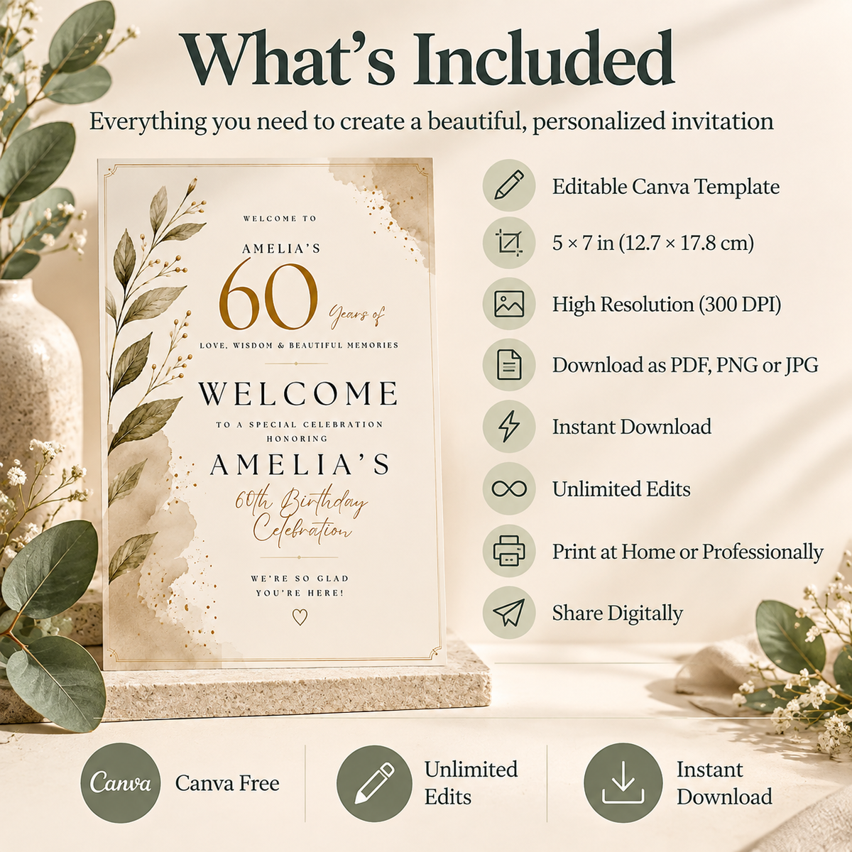 Welcome Sign Invitation