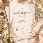 Hero: Bachelorette Party Invitation – Beige and Gold, elegant editable Canva invitation
