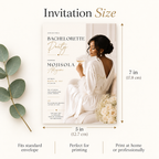 Bachelorette Party Invitation - Cream and Gold