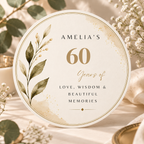 Birthday Cake Topper - Cream and Gold