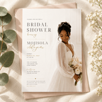 Bridal Shower Invitation - Beige & Gold
