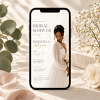 Bridal Shower Invitation - Beige & Gold