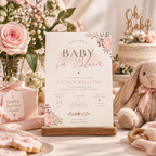 Floral Feminine Baby Sprinkle Invitation