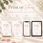 Floral Feminine Baby Sprinkle Invitation