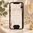 Christmas Brunch Invitation - Cream & Rose Gold