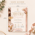 Christmas Brunch Invitation - Gold Cream & Blush