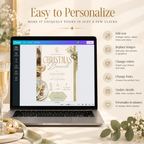 Christmas Brunch Invitation - Gold & Pale Green
