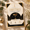 Christmas Party Invitation Cocktail Soiree - Gold & Creme & Black