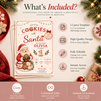 She Is One Cookies With Santa Invitation -  Blush Navy