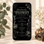 Elegant Halloween Invitation - Black Sage