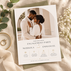 Hero: Engagement Party Invitation – Cream & Gold, elegant editable Canva invitation