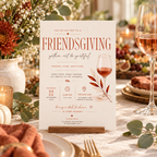 Family Halloween Party Invite - Friendsgiving Invitation Template - Rust & Cream