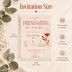 Family Halloween Party Invite - Friendsgiving Invitation Template - Rust & Cream