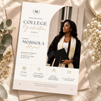 Hero: College Graduation Party Invitation, modern editable Canva invitation