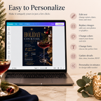 Holiday Cocktail Party Invitation - Navy Gold