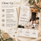 Close-up: Close-up detail of the Housewarming Party Invitation Beige & Gold design