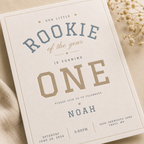 Rookie of the Year First Birthday Invitation