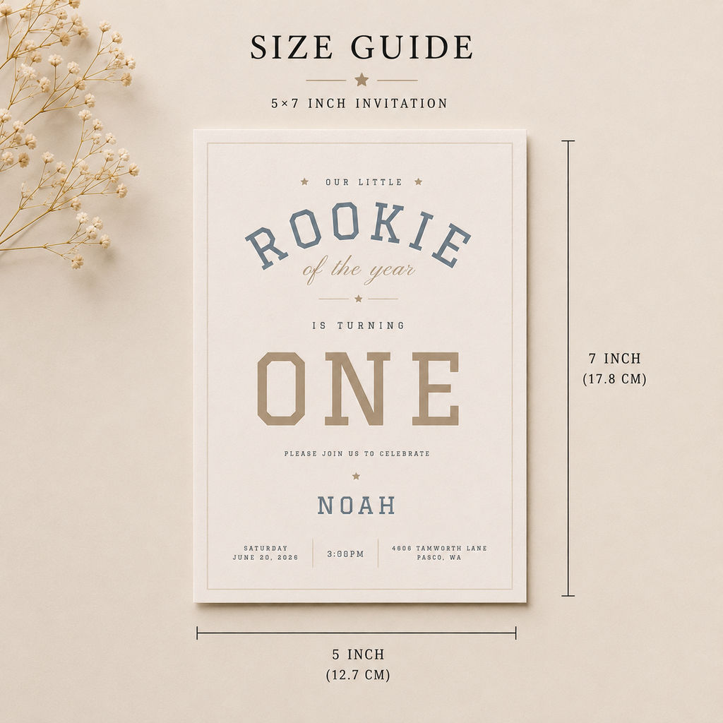 Rookie of the Year First Birthday Invitation