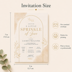 Elegant Neutral Baby Sprinkle Invitation Template – Modern Beige