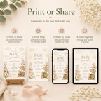 Baby Sprinkle Invitation — Whimsical Blush