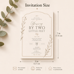 Growing by Two Little Feet Baby Sprinkle Invitation