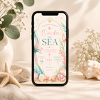 Watercolor Mermaid Birthday Invitation