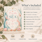Watercolor Mermaid Birthday Invitation