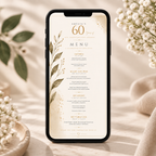 Party Menu Template - Cream & Gold