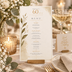 Party Menu Template - Cream & Gold