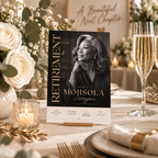 Retirement Party Invitation - Black & Gold