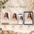 Print or Share: Elegant Sweet 16 Birthday Invitation Beige and Rose Gold, print at home or share digitally