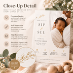 Sip and See Invitation Template