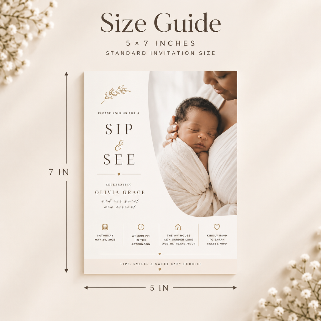 Sip and See Invitation Template