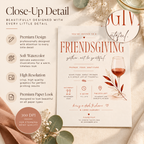 Thanksgiving Dinner Invitation - Cream & Rust