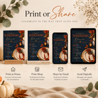 Thanksgiving Dinner Invitation - Navy & Rust