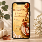 Thanksgiving Dinner Invitation - Rust & Gold