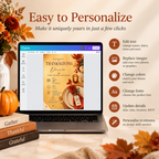 Thanksgiving Dinner Invitation - Rust & Gold