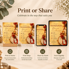 Thanksgiving Dinner Invitation - Rust & Gold