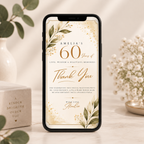 Thank You Card - Cream & Gold