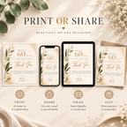 Thank You Card - Cream & Gold