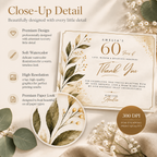 Thank You Card - Cream & Gold