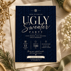 Ugly Sweater Party Invitation  - Navy & cream