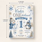 Winter ONEderland First Birthday Invitation