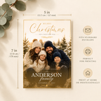 Size: Christmas Photo Card Cream and Gold, size guide
