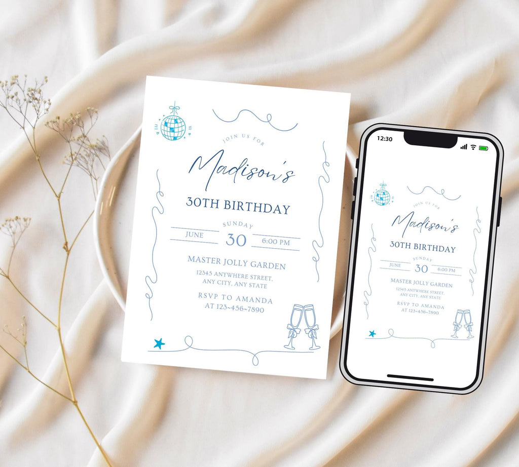 Whimsical Birthday Invitation Template – printable template preview 5