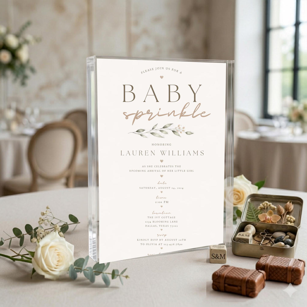 Minimal Neutral Baby Sprinkle preview 4